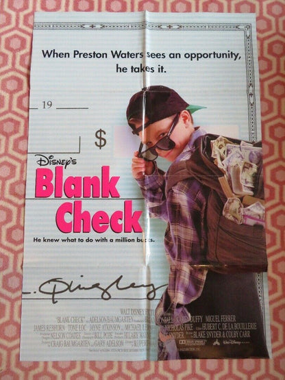 BLANK CHECK US ONE SHEET POSTER DISNEY JAMES EBHORN 1994