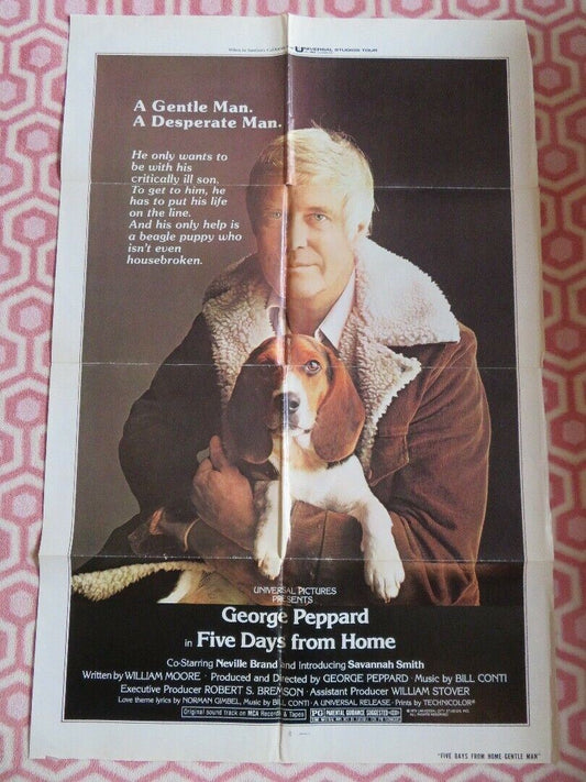 FIVE DAYS FROM HOME US ONE SHEET POSTER GEORGE PEPPARD 1978