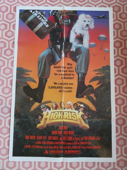 HIGH RISK US ONE SHEET POSTER JAMES BROLIN ANTHONY QUINN 1981