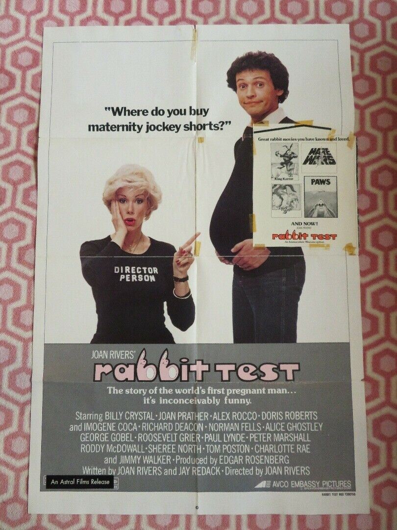 RABBIT TEST US ONE SHEET POSTER JOAN RIVERS BILLY CRYSTAL 1978