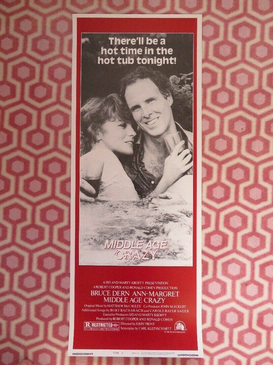 MIDDLE AGE CRAZY STYLE B  US INSERT (14"x 36") POSTER BRUCE DERN ANN-MARGRET '80