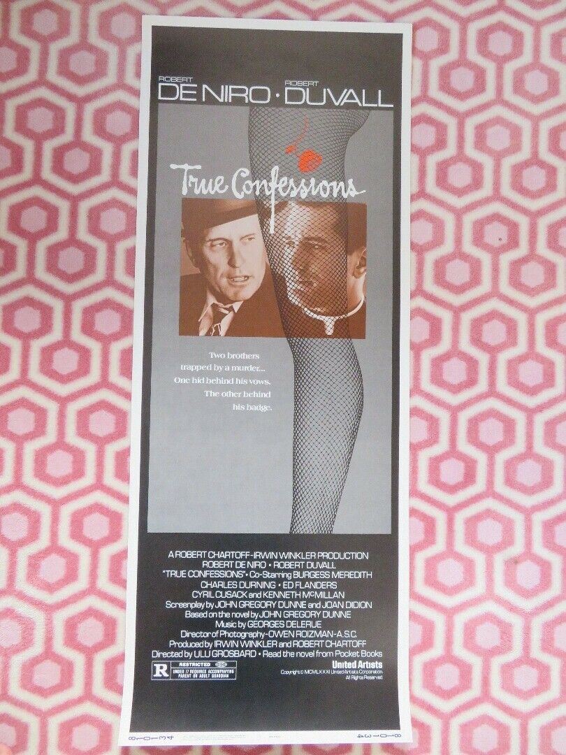 TRUE CONFESSIONS US INSERT (14"x 36") POSTER ROBERT DE NIRO ROBERT DUVALL 1981