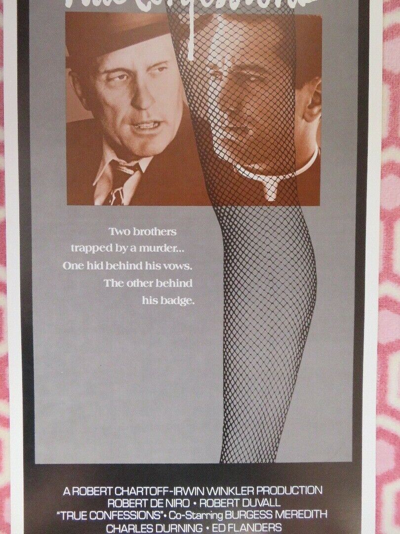 TRUE CONFESSIONS US INSERT (14"x 36") POSTER ROBERT DE NIRO ROBERT DUVALL 1981