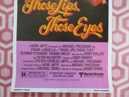 THOSE LIPS, THOSE EYES US INSERT (14"x 36") POSTER FRANK LANGELLA 1980