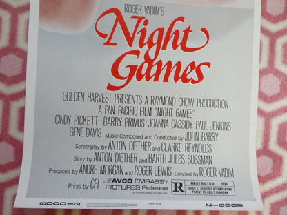 NIGHT GAMES US INSERT (14"x 36") POSTER CINDY PICKETT BARRY PRIMUS 1979