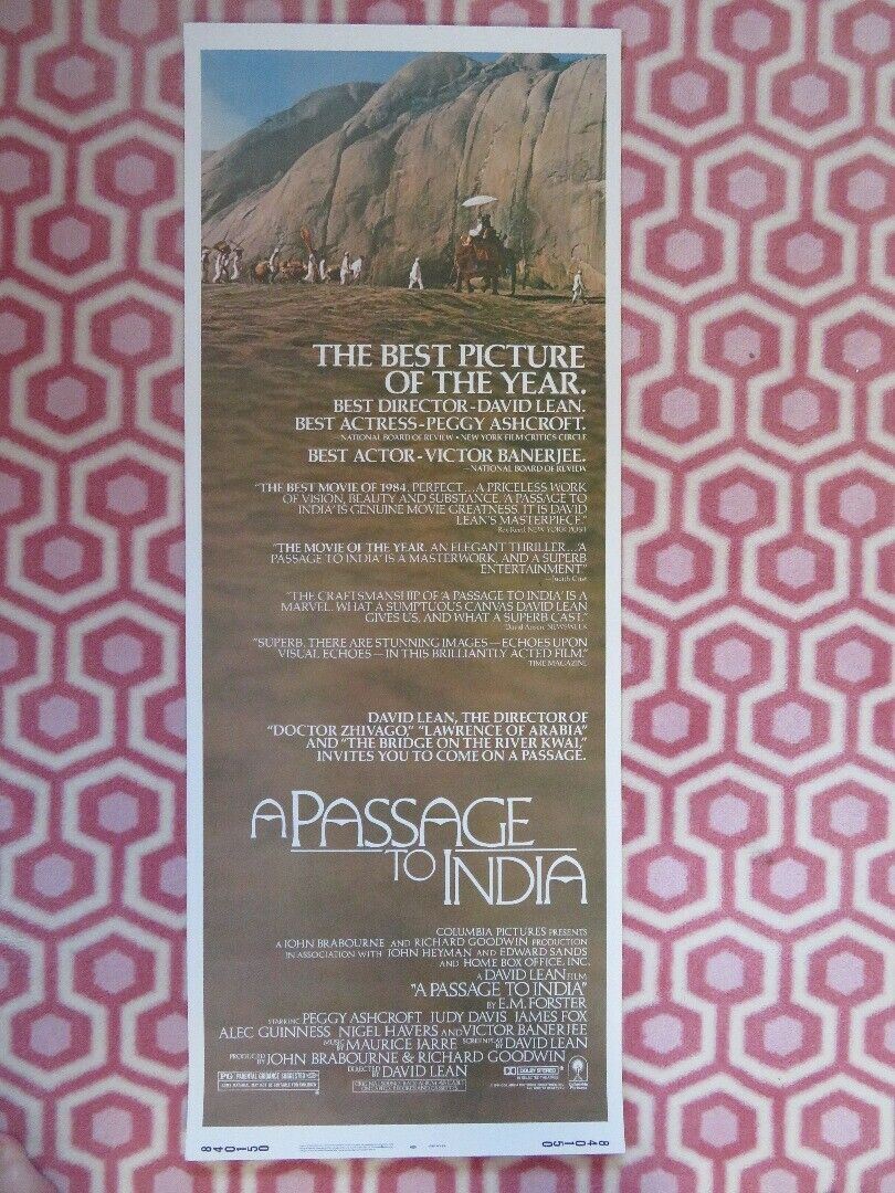 A PASSAGE INDIA US INSERT (14"x 36") POSTER DAVID LEAN PEGGY ASHCROFT 1984