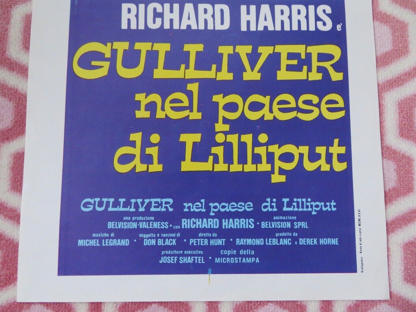 GULLIVER NEL PAESE DI LITLLIPUT ITALIAN LOCANDINA (27.5"x 13") POSTER 1977