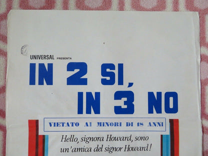 IN 2 SI, IN 3 NO ITALIAN LOCANDINA (27.5"x 13.5") POSTER ROD STEIGER 1969