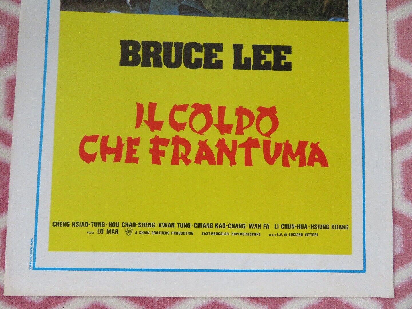 FIST OF FURY ITALIAN LOCANDINA (27.5"x 13") POSTER BRUCE LEE 1972