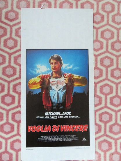 TEEN WOLF ITALIAN LOCANDINA (27.5"x 13") POSTER MICHAEL J.FOX 1985