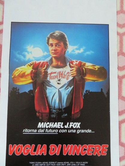 TEEN WOLF ITALIAN LOCANDINA (27.5"x 13") POSTER MICHAEL J.FOX 1985