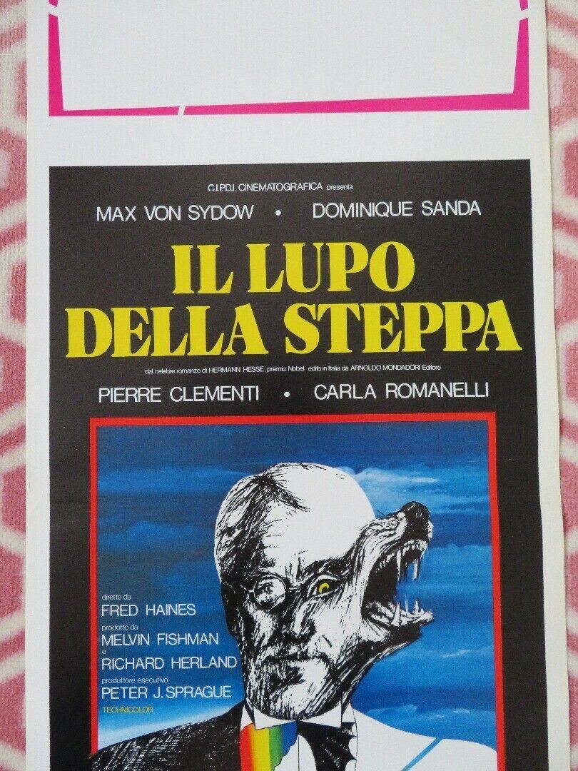 IL LUPO DELLA STEPPA / Steppenwolf ITALIAN LOCANDINA (27.5"x 13") POSTER 1974