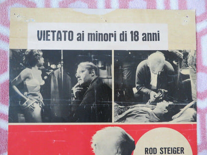 L'UOMO DEL BANCO DEI PEGNI ITALIAN LOCANDINA (27.5"x 12") POSTER ROD STEIGER '64