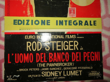 L'UOMO DEL BANCO DEI PEGNI ITALIAN LOCANDINA (27.5"x 12") POSTER ROD STEIGER '64