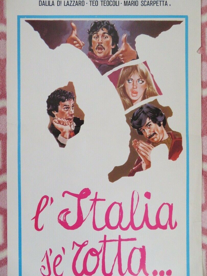 L'ITALIA S'E ROTTA ITALIAN LOCANDINA (27.5"x 13") POSTER DALILA DI LAZZARO 1976