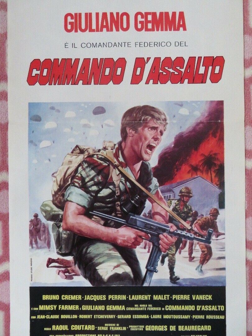 COMMANDO D'ASSALTO/ Operation Leopard ITALIAN LOCANDINA (27.5"x 13") POSTER 1980