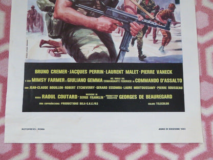 COMMANDO D'ASSALTO/ Operation Leopard ITALIAN LOCANDINA (27.5"x 13") POSTER 1980