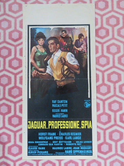 JAGUAR...PROFESSIONE...SPIA  ITALIAN LOCANDINA (27.5"x 13") POSTER RAY DANTON