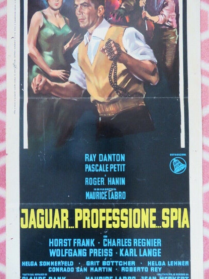 JAGUAR...PROFESSIONE...SPIA  ITALIAN LOCANDINA (27.5"x 13") POSTER RAY DANTON