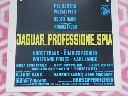 JAGUAR...PROFESSIONE...SPIA  ITALIAN LOCANDINA (27.5"x 13") POSTER RAY DANTON