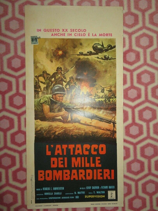 The Attack of 1000 Bombers ITALIAN LOCANDINA (27.5"x 13") POSTER HENRY SALOMOM