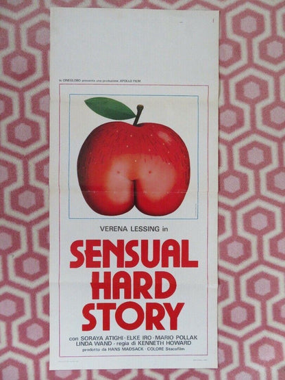 SENSUAL HARD STORY ITALIAN LOCANDINA (27.5"x 13") POSTER KENNETH HOWARD  1981