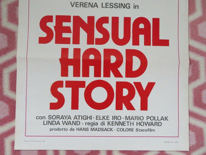 SENSUAL HARD STORY ITALIAN LOCANDINA (27.5"x 13") POSTER KENNETH HOWARD  1981