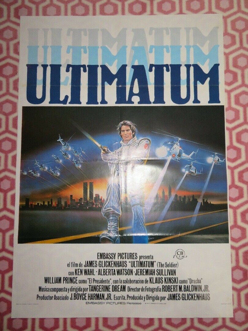 ULTIMATUM/ THE SOLDIER SPANISH (39.5"X 27.5") ROLLED POSTER KEN WAHL 1982