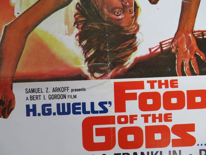 THE FOOD OF THE GODS LEBANESE (39"X 27.5") ROLLED POSTER H.G.WELLS  1976