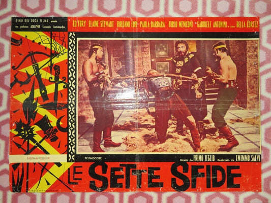 LE SETTE SFIDE/ The Seven Revenges-A  ITALIAN PHOTOBUSTA POSTER ED FURY 1961