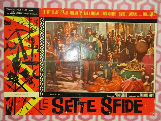 LE SETTE SFIDE/ The Seven Revenges-B  ITALIAN PHOTOBUSTA POSTER ED FURY 1961