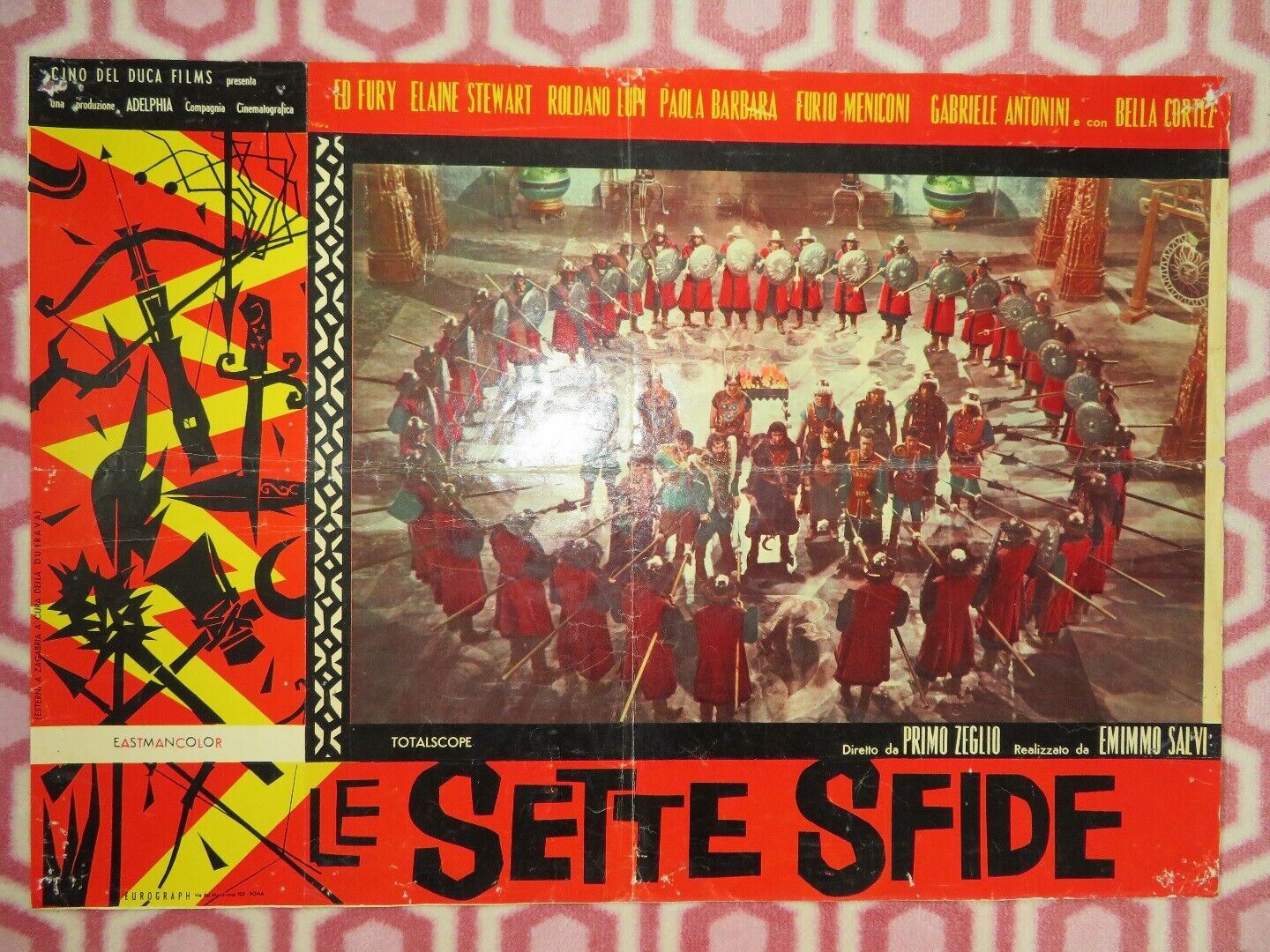 LE SETTE SFIDE/ The Seven Revenges-C  ITALIAN PHOTOBUSTA POSTER ED FURY 1961