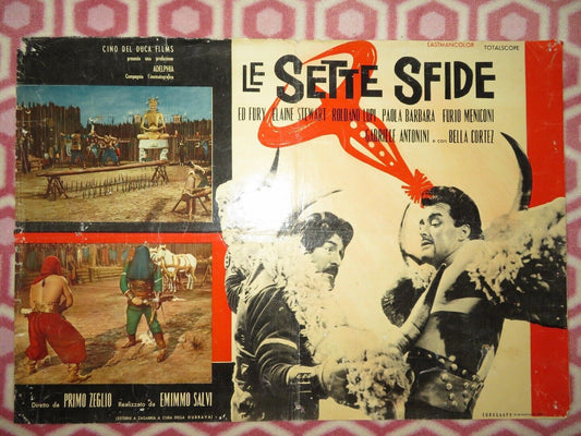 LE SETTE SFIDE/ The Seven Revenges-E  ITALIAN PHOTOBUSTA POSTER ED FURY 1961