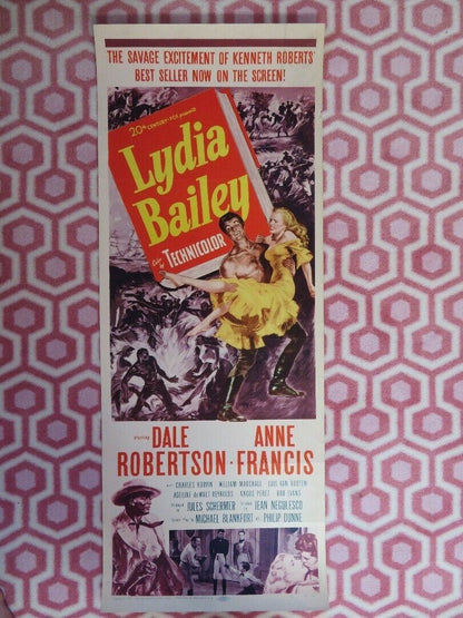 LYDIA BAILEY US INSERT (14"x 36") POSTER DALE ROBERTSON ANNE FRANCIS 1952