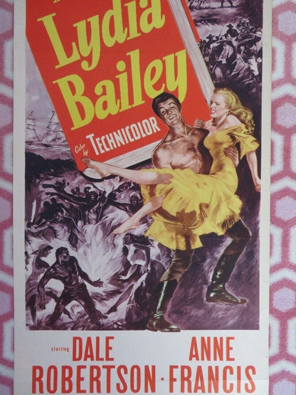 LYDIA BAILEY US INSERT (14"x 36") POSTER DALE ROBERTSON ANNE FRANCIS 1952