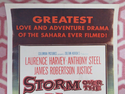 STORM OVER THE NILE US INSERT (14"x 36") POSTER LAURENCE H ANTHONY STEEL 1956