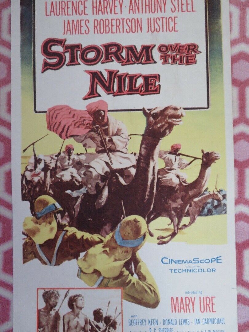 STORM OVER THE NILE US INSERT (14"x 36") POSTER LAURENCE H ANTHONY STEEL 1956