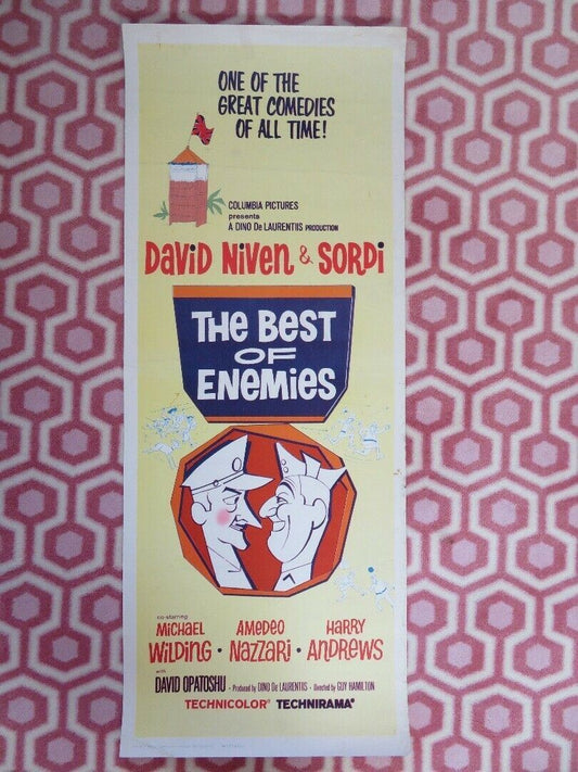 THE BEST OF ENEMIES  US INSERT (14"x 36") POSTER DAVID NIVEN SORDI 1962