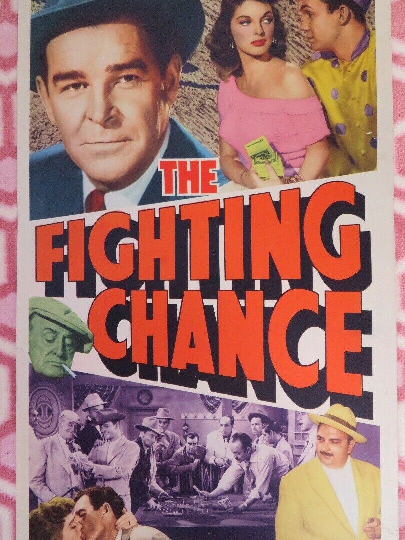 THE FIGHTING CHANCE US INSERT (14"x 36") POSTER ROD CAMERON JULIE LONDON 1955