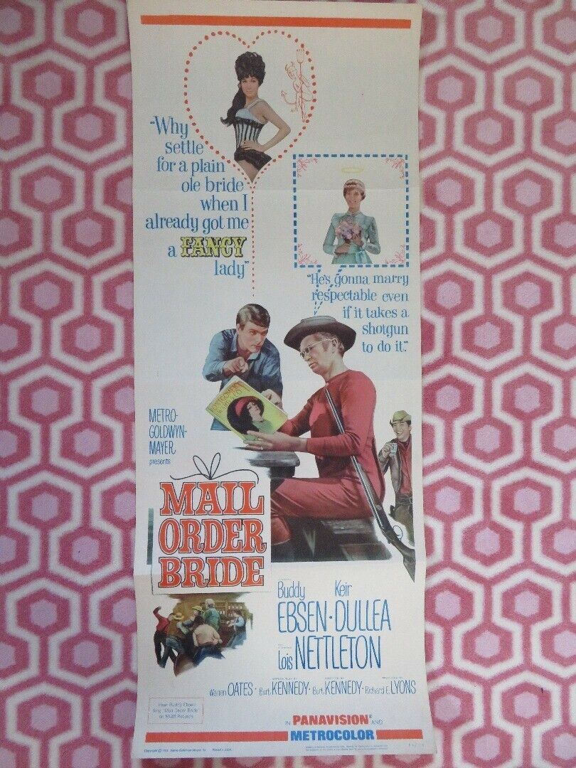 MAIL ORDER BRIDE  US INSERT (14"x 36") POSTER BUDDY EBSEN KEIR DULLEA  1964