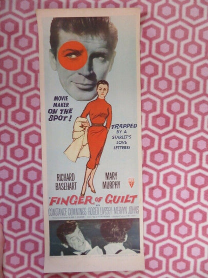 FINGER OF GUILT  US INSERT (14"x 36") POSTER RICHARD BASEHART MARY MURPHY 1956