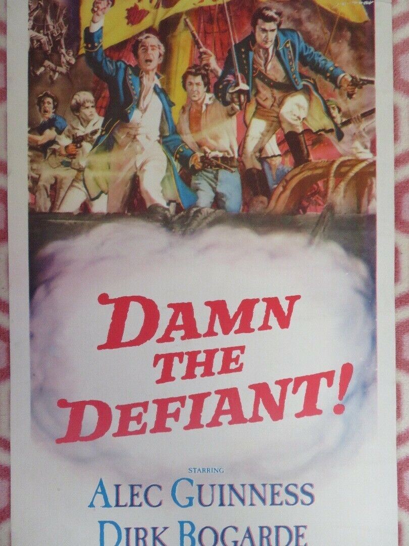 DAMN THE DEFIANT!  US INSERT (14"x 36") POSTER ALEC GUINNESS DIRK BOGARDE 1962