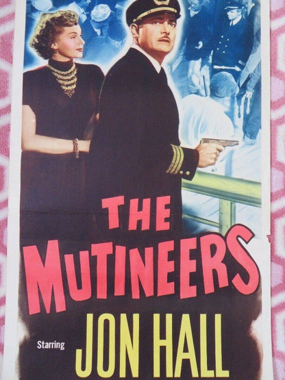 THE MUTINEERS  US INSERT (14"x 36") POSTER JON HALL ADELE JERGENS 1949