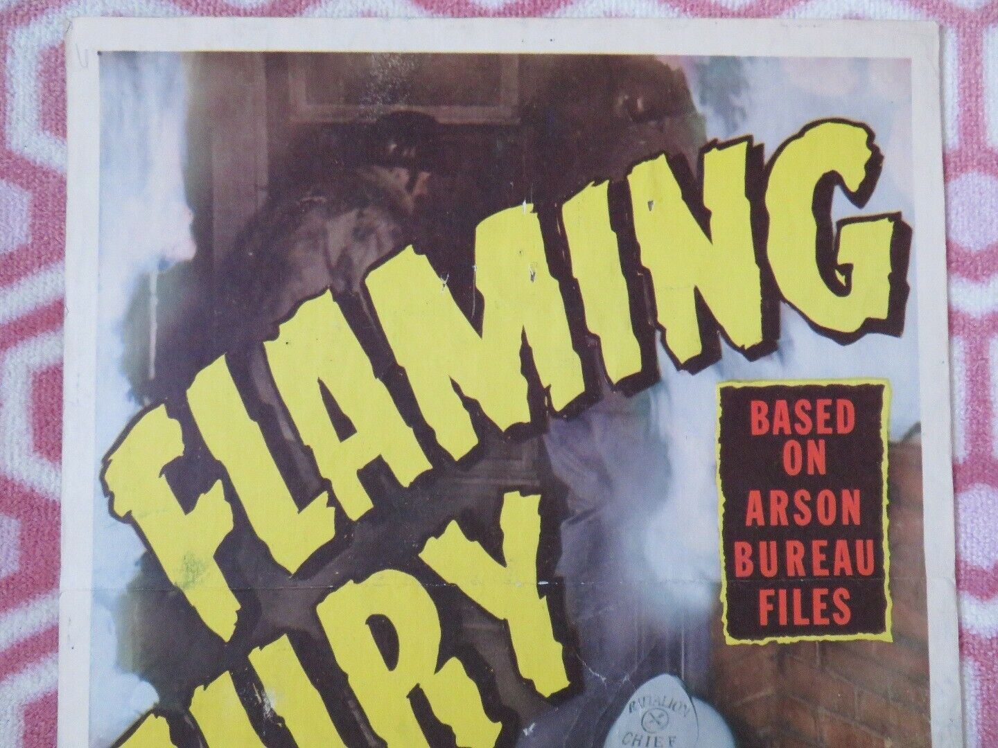 FLAMING FURY US INSERT (14"x 36") POSTER ROY ROBERTS GEORGE COOPER 1949