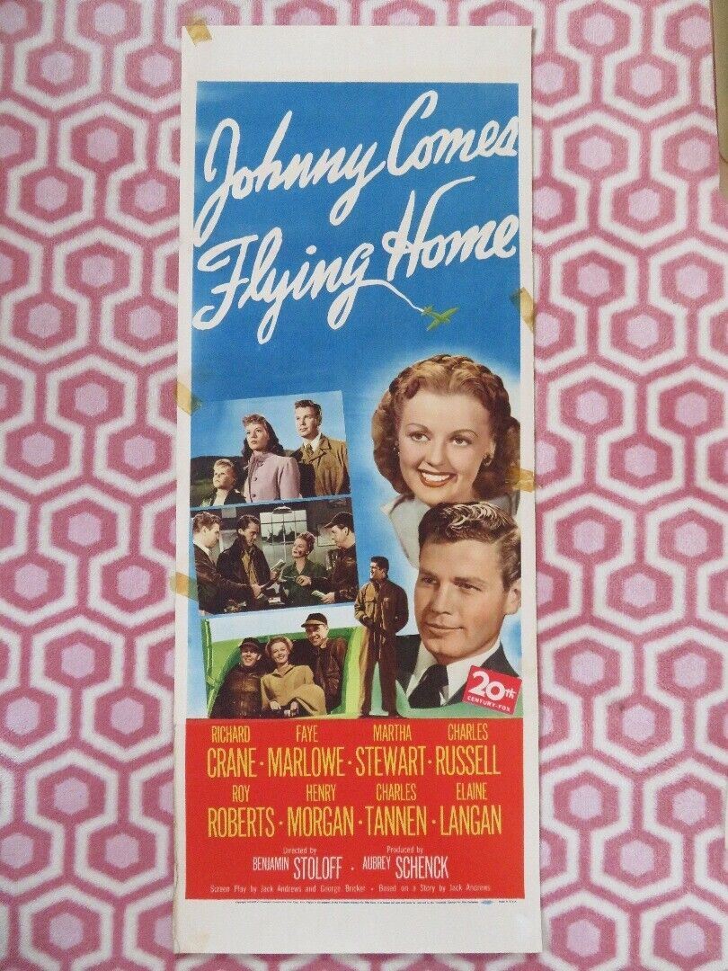 JOHNNY COMES FLYING HOME US INSERT (14"x 36") POSTER RICHARD CRANE M STEWART '46