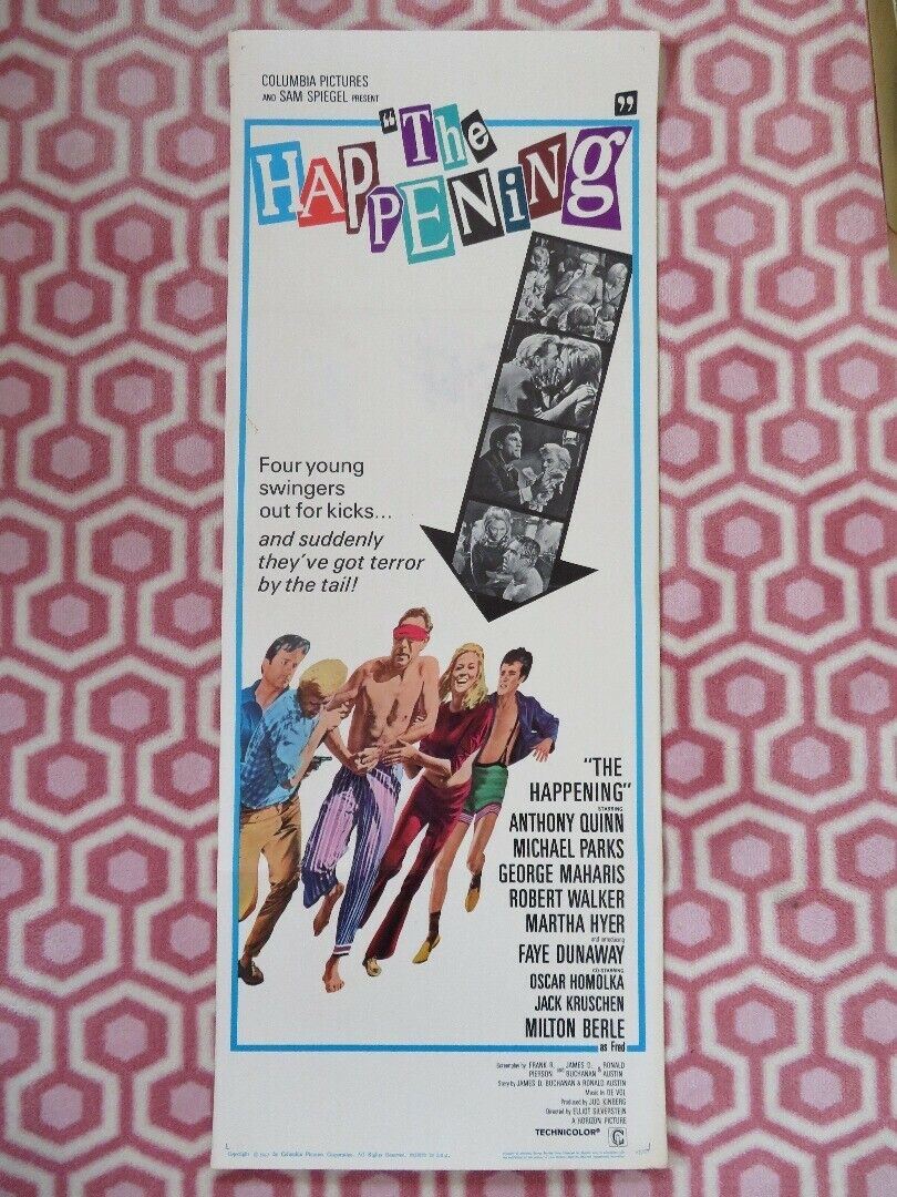 THE HAPPENING  US INSERT (14"x 36") POSTER ANTHONY QUINN MICHAEL PARKS 1967