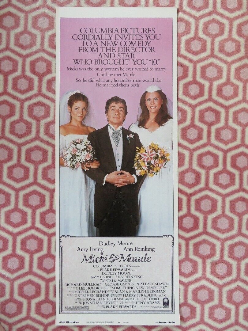 MICKI & MAUDE US INSERT (14"x 36") POSTER DUDLEY MOORE AMY IRVING 1984