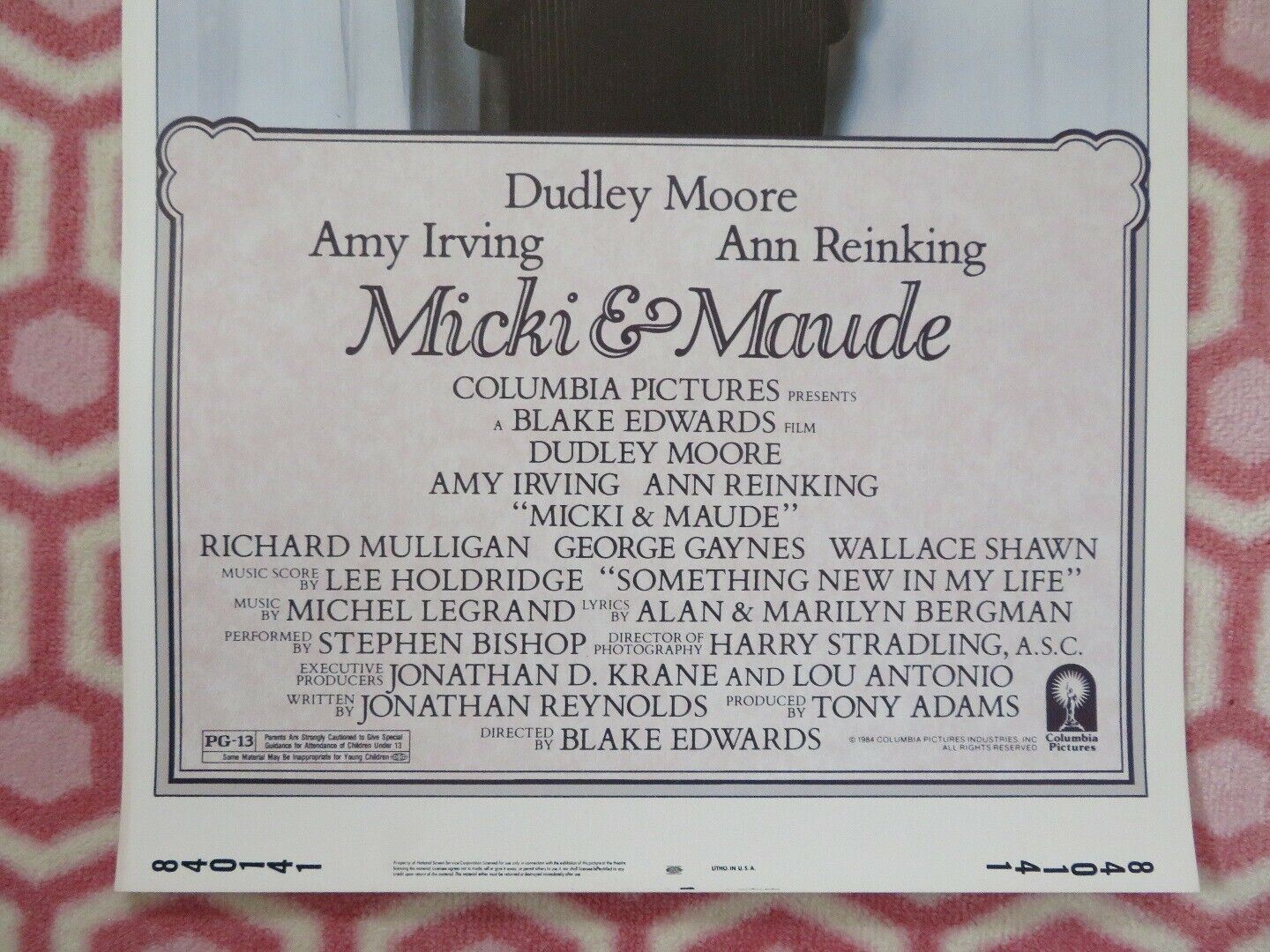 MICKI & MAUDE US INSERT (14"x 36") POSTER DUDLEY MOORE AMY IRVING 1984