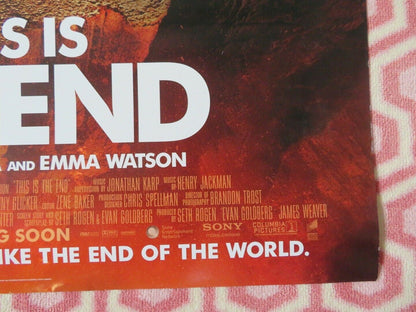 THIS IS THE END US ONE SHEET ROLLED POSTER JAMES FRANCO SETH ROGEN J HILL  2013