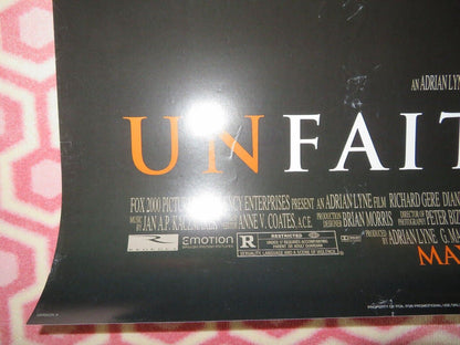 UNFAITHFUL VERSION A  US ONE SHEET ROLLED POSTER RICHARD GERE DIANE LANE 2002